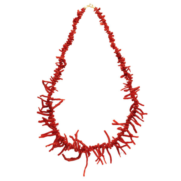 Collana frangia in corallo rosso del Mediterraneo