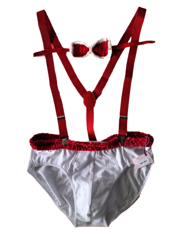 Set lingerie uomo San Valentino in cotone e velluto - immagine 3